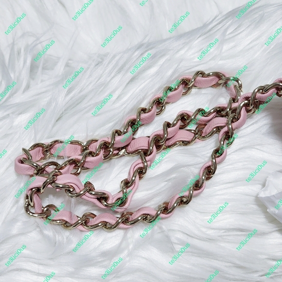 CHANEL 21s CHEVRON CAVIAR SAKURA PINK CLASSIC SMALL FLAP BAG - Picture 15 of 15